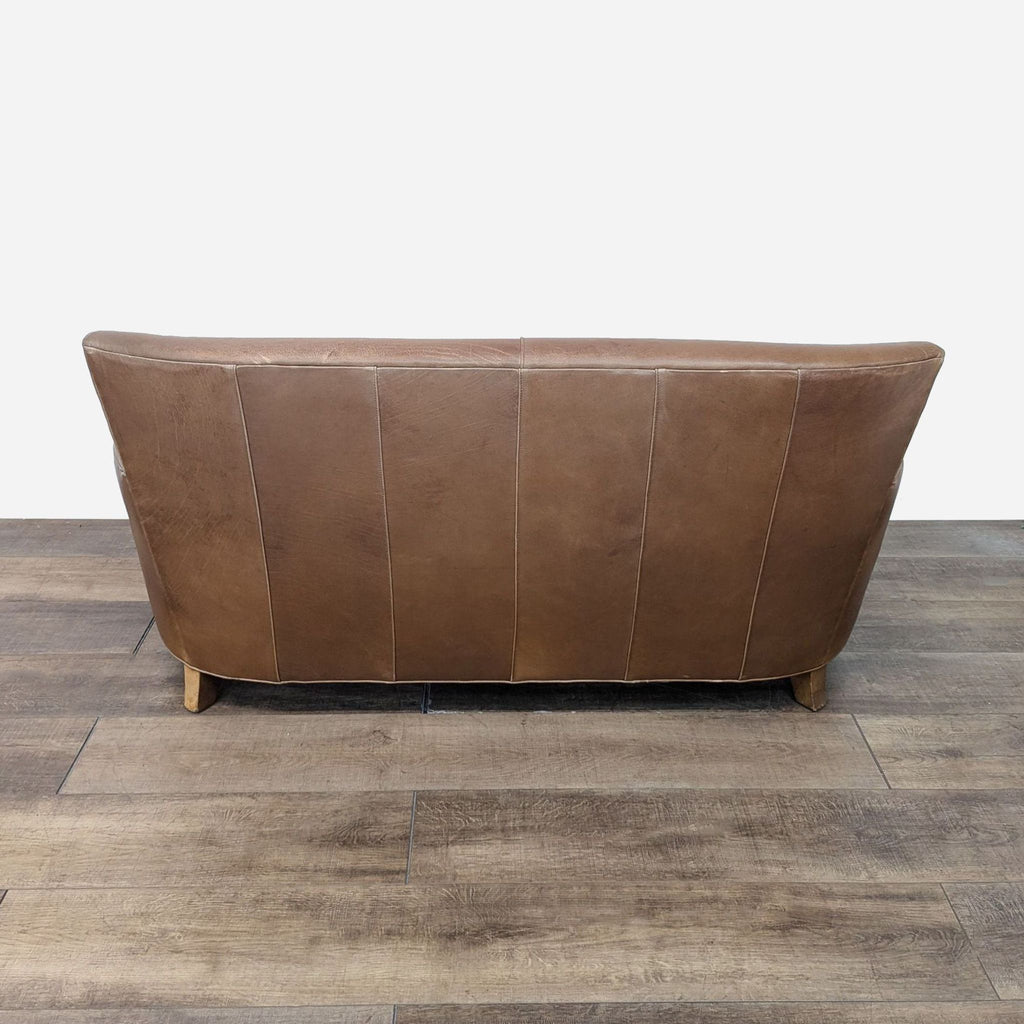 Crate & Barrel Briarwood Leather Loveseat