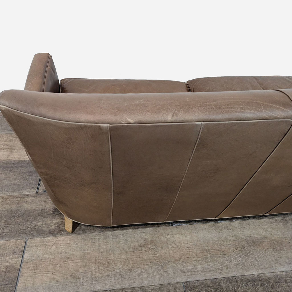 Crate & Barrel Briarwood Leather Loveseat