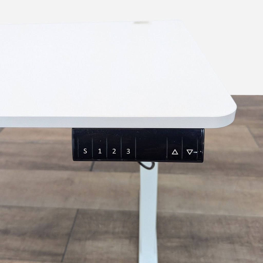 White Laminate Electric Sit Stand Desk