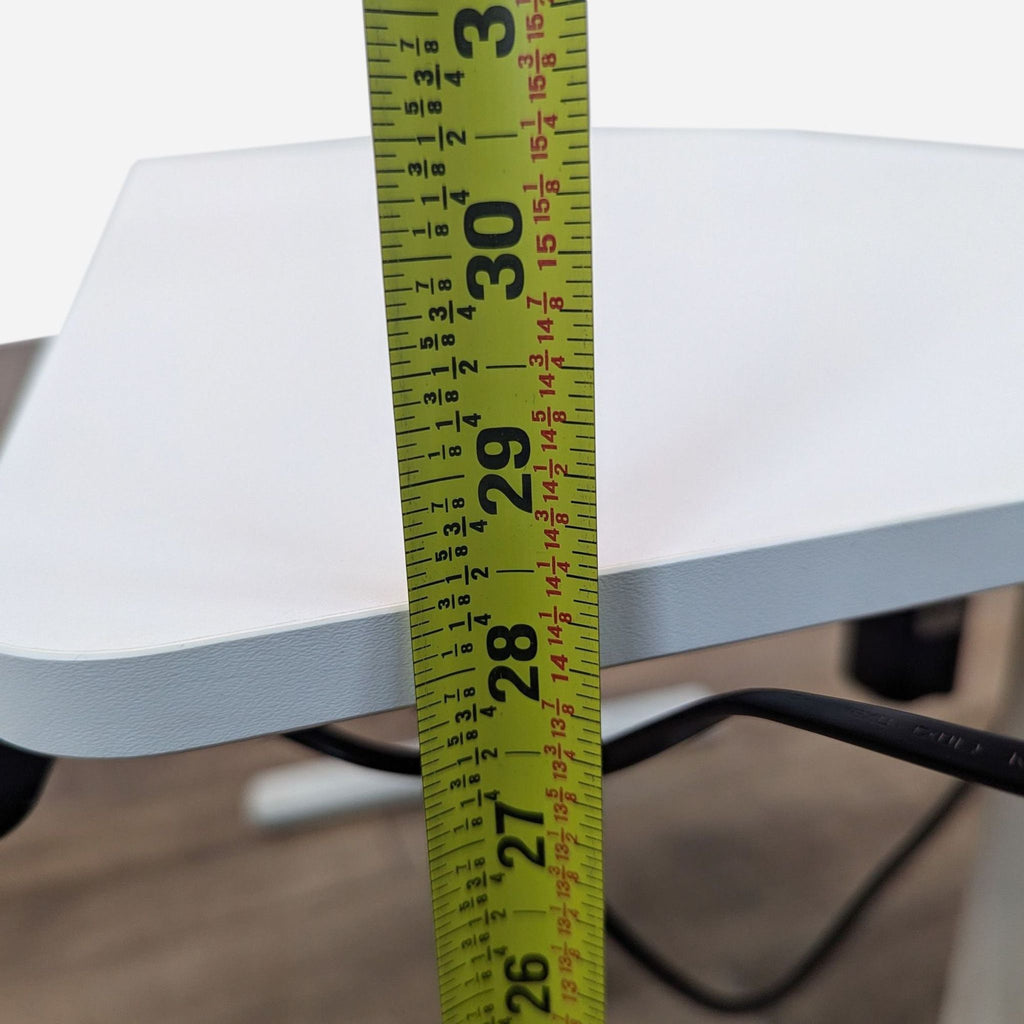 White Laminate Electric Sit Stand Desk