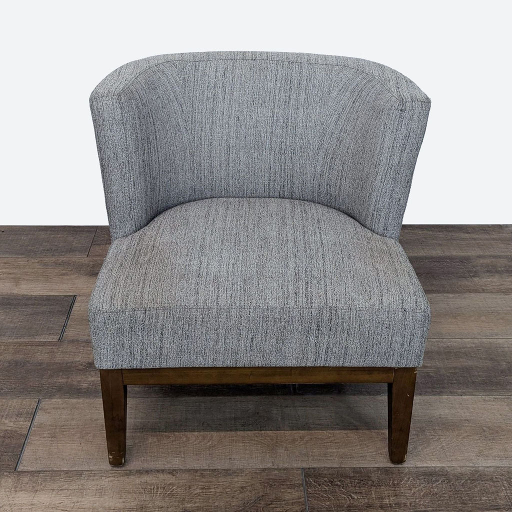 Jaden Gray Tweed Curved Back Chair By Cost Plus