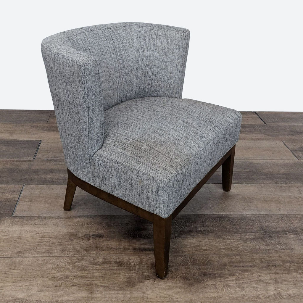 Jaden Gray Tweed Curved Back Chair By Cost Plus