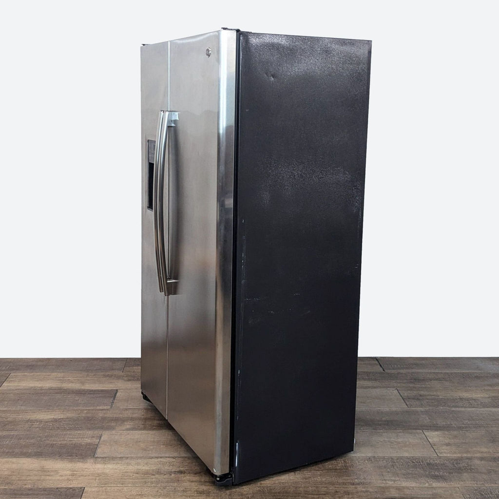 GE Stainless Steel Side-by-Side Refrigerator with Ice and Water Dispenser