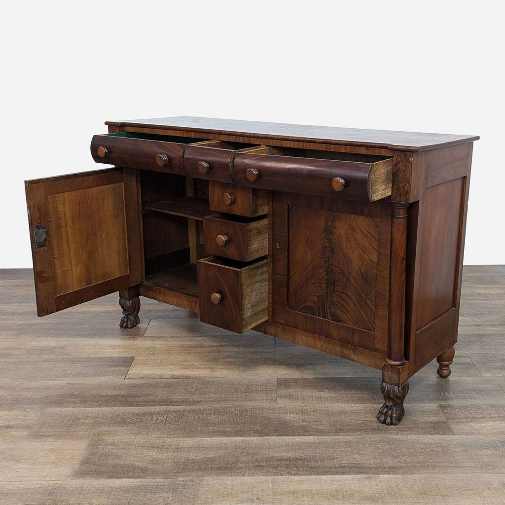Antique American Empire Style Sideboard