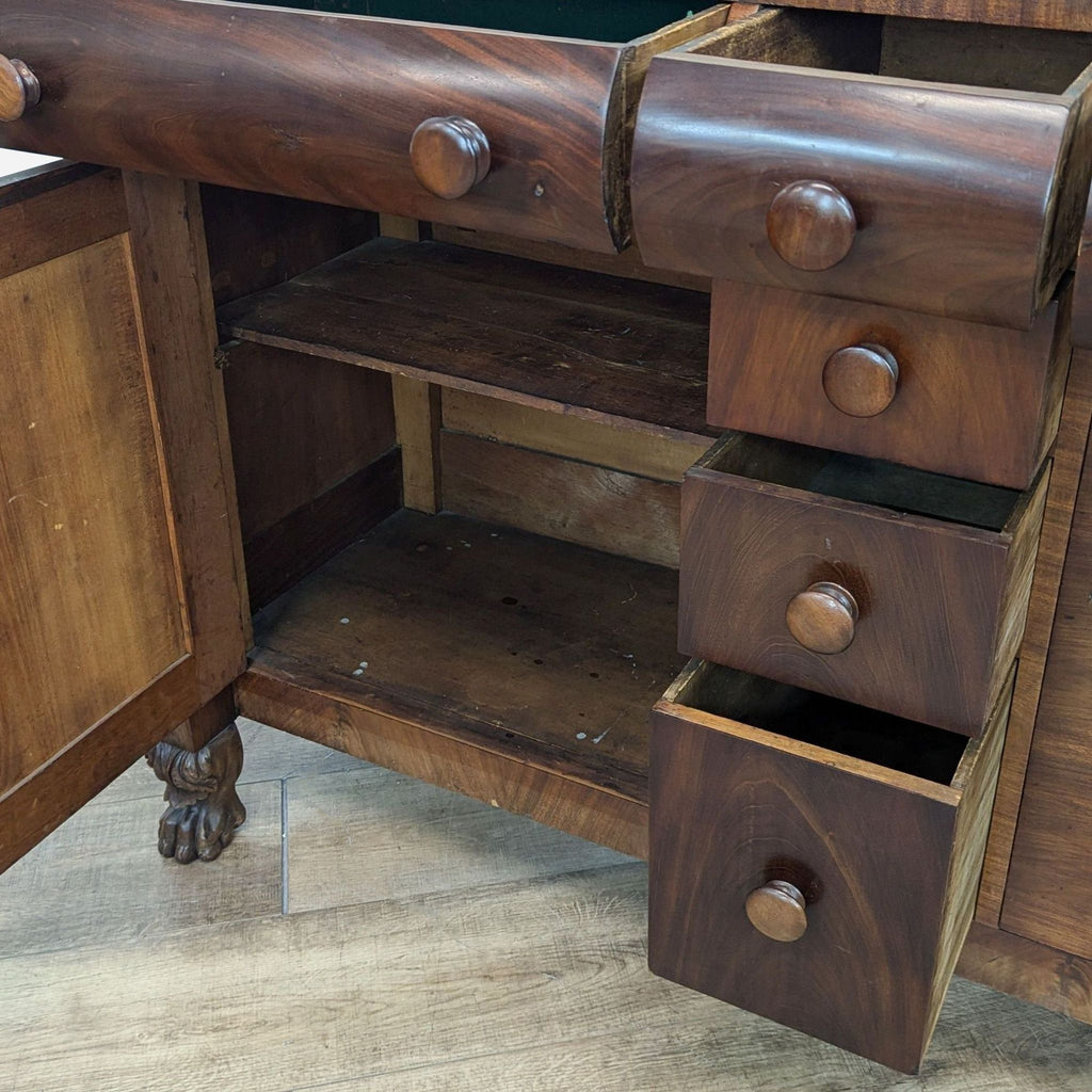 Antique American Empire Style Sideboard