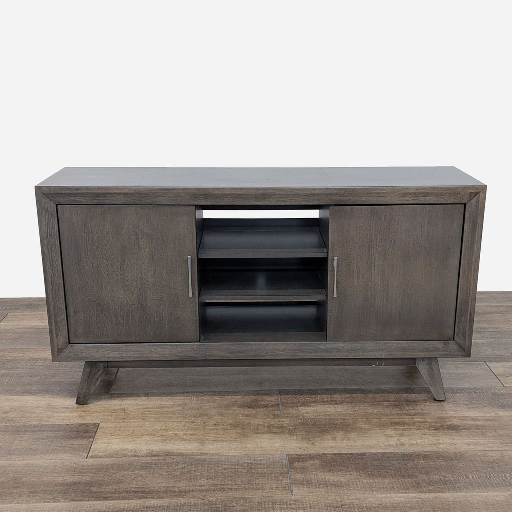 the urban port upt - 195129 grey wood tv stand