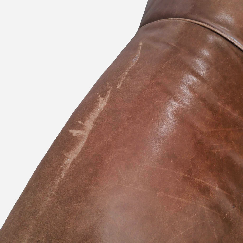 Ralph Lauren 3-Seat Brown Leather Sofa