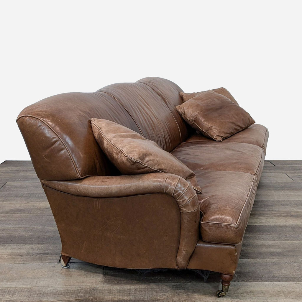 Ralph Lauren 3-Seat Brown Leather Sofa