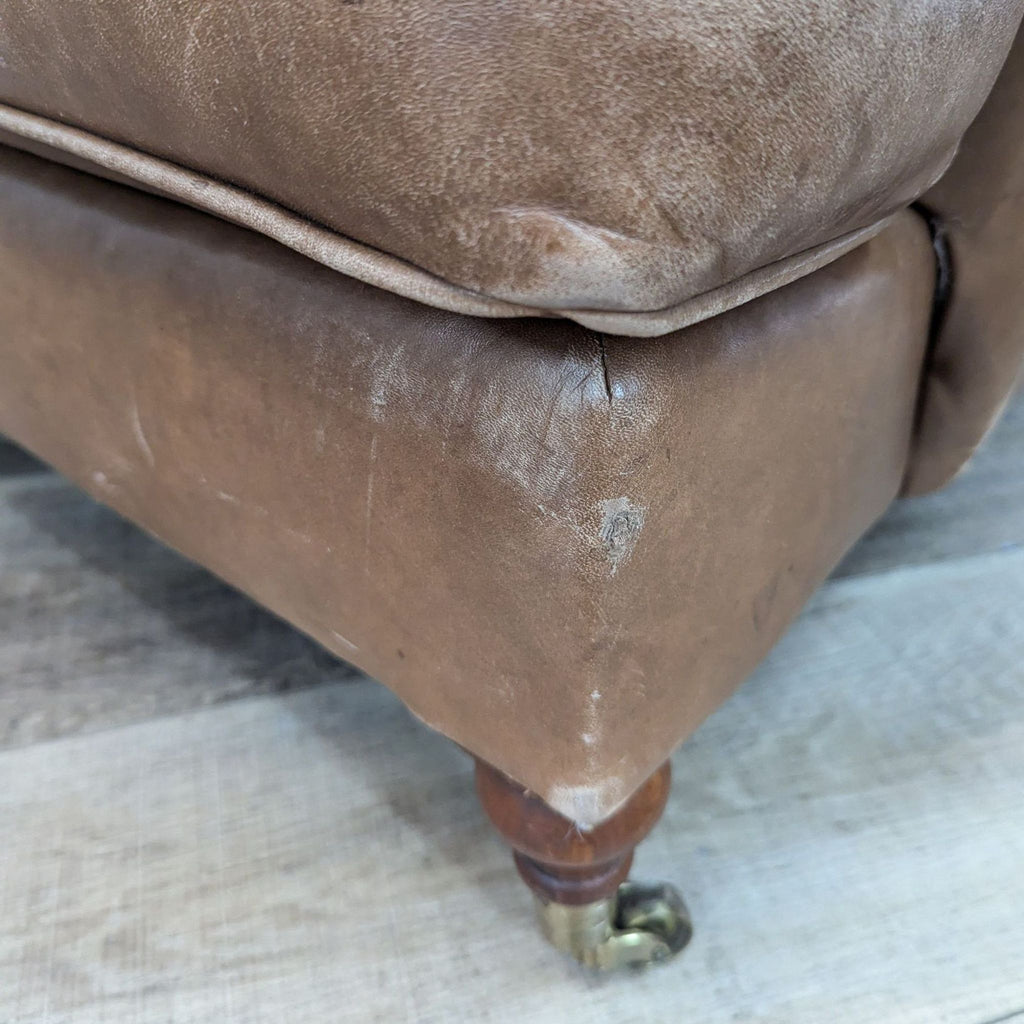 Ralph Lauren 3-Seat Brown Leather Sofa