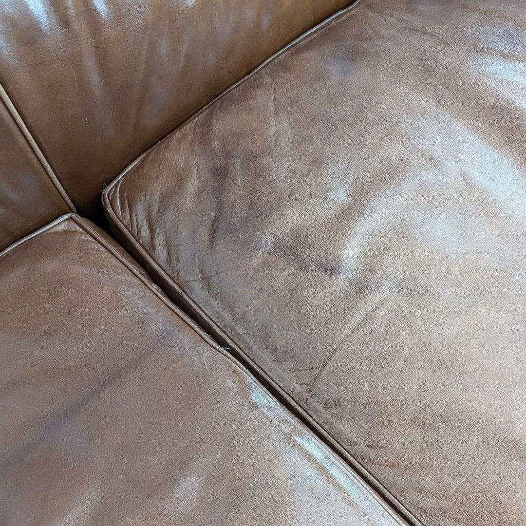 Ralph Lauren 3-Seat Brown Leather Sofa