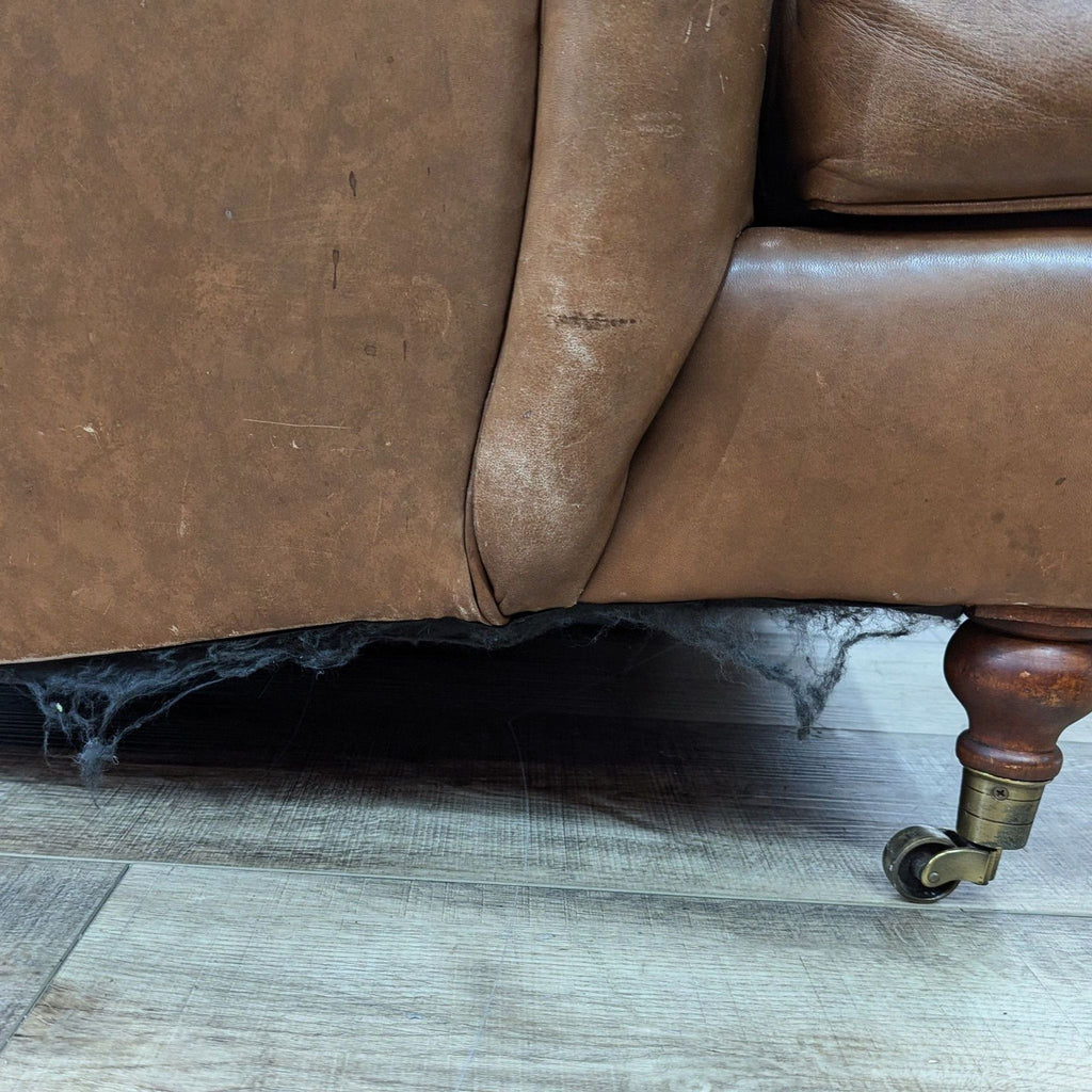 Ralph Lauren 3-Seat Brown Leather Sofa