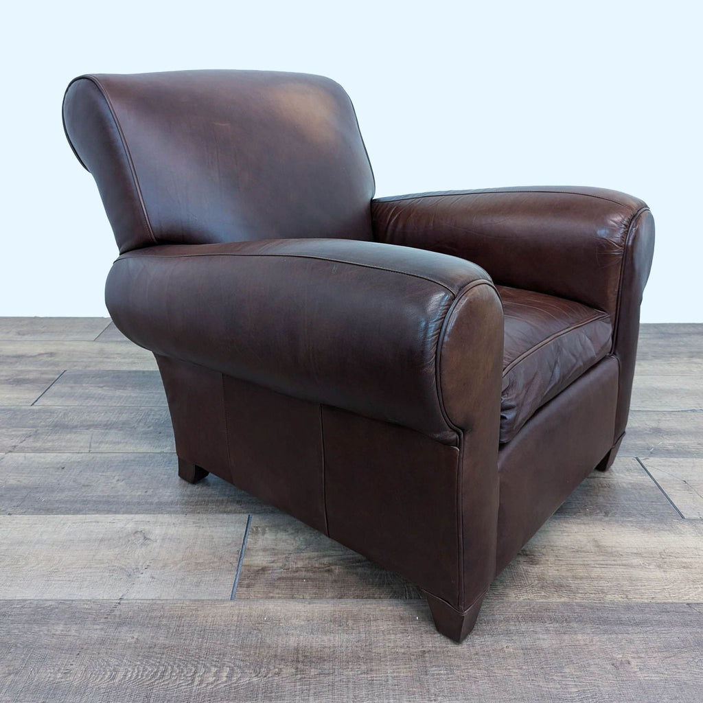 leather chair with a backrest