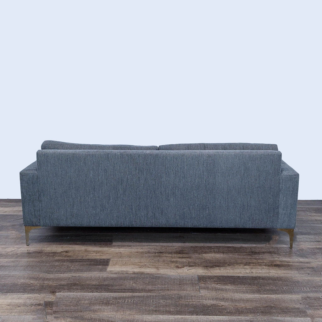 Modern Gray 3-Seat Sofa with Sleek Metal Legs
