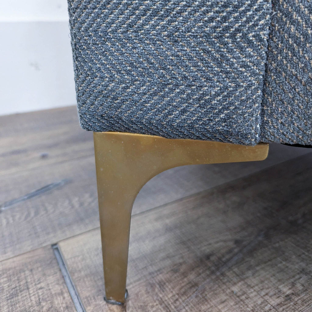 Modern Gray 3-Seat Sofa with Sleek Metal Legs