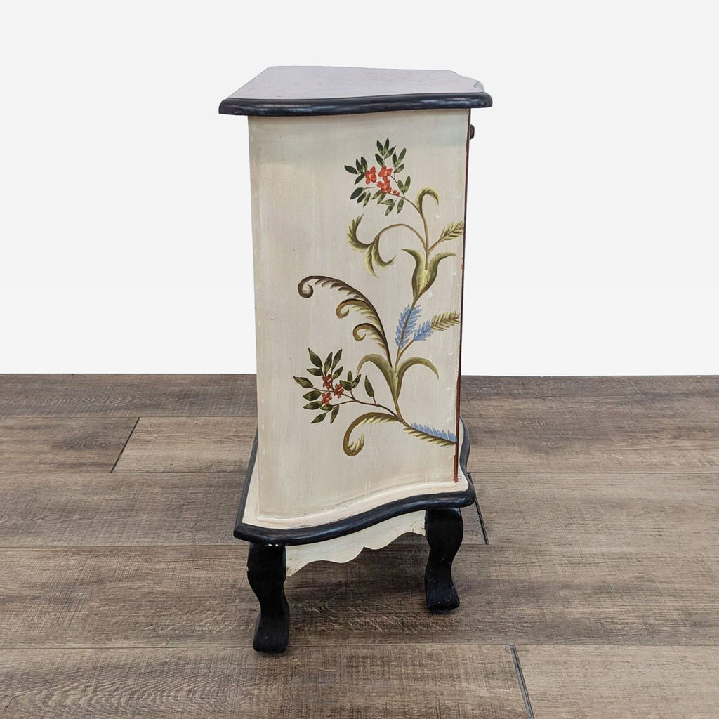 Hand-Painted Cabinet with Drawer