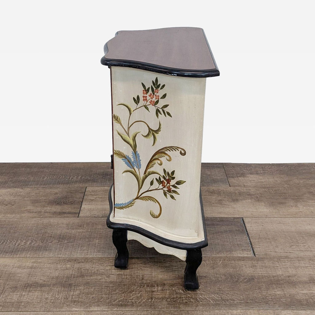 Hand-Painted Cabinet with Drawer