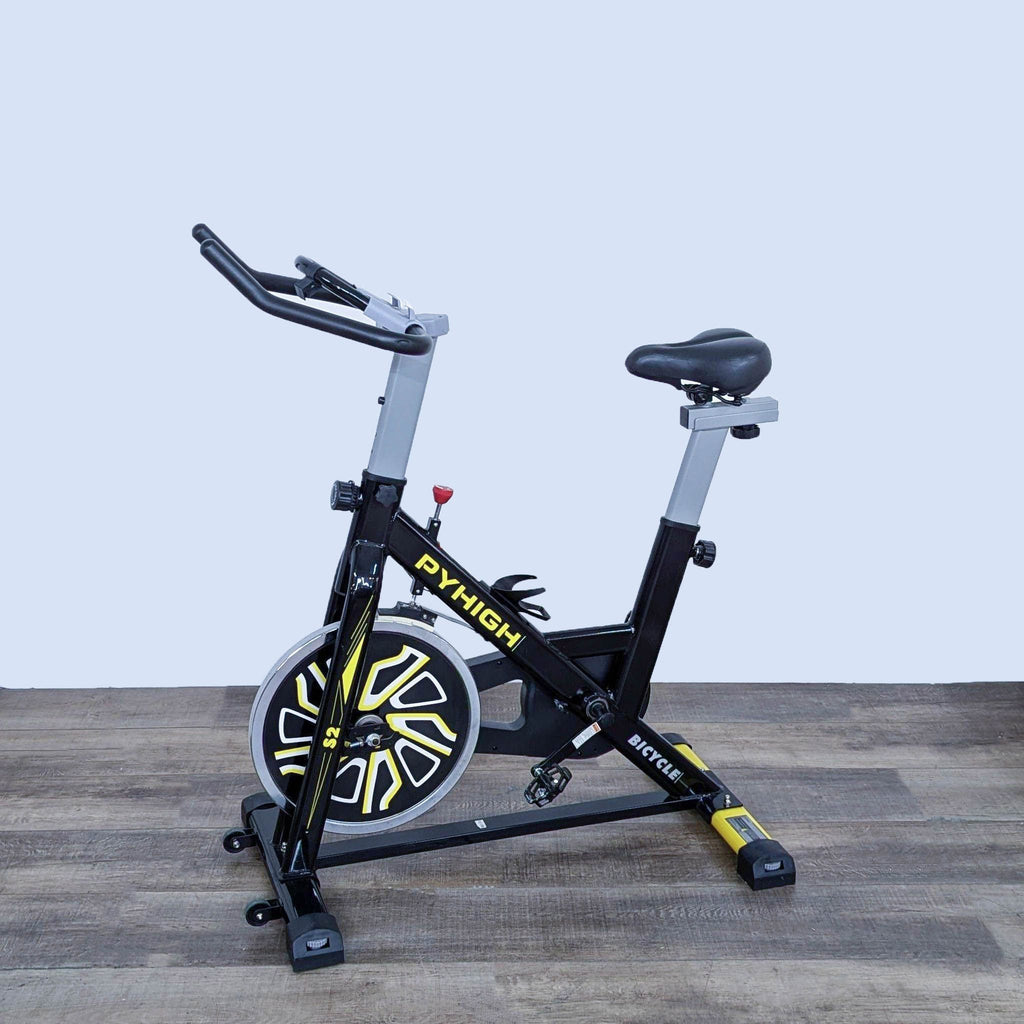 Pyhigh Indoor Exercise Bike - Adjustable Seat and Handlebar, Heavy Flywheel