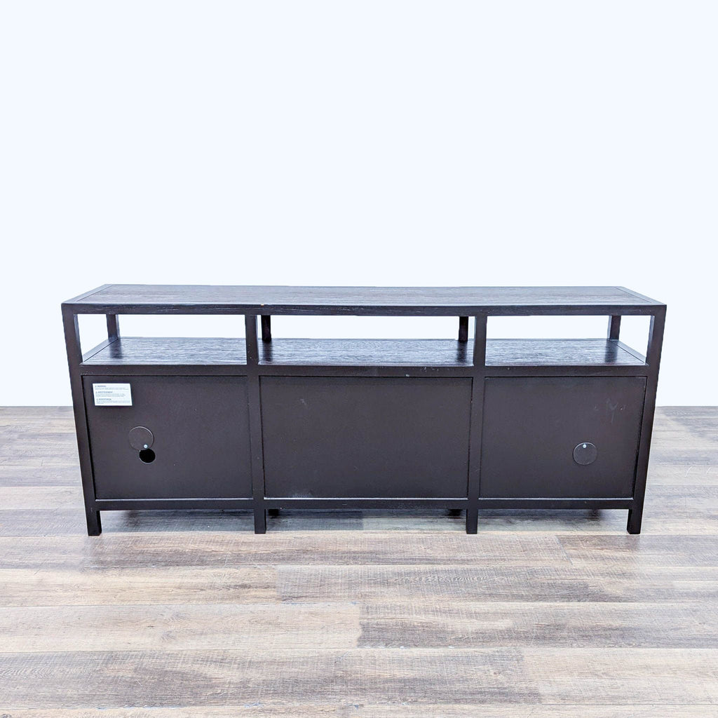 Crate & Barrel Keane Espresso Wood Storage Media Console