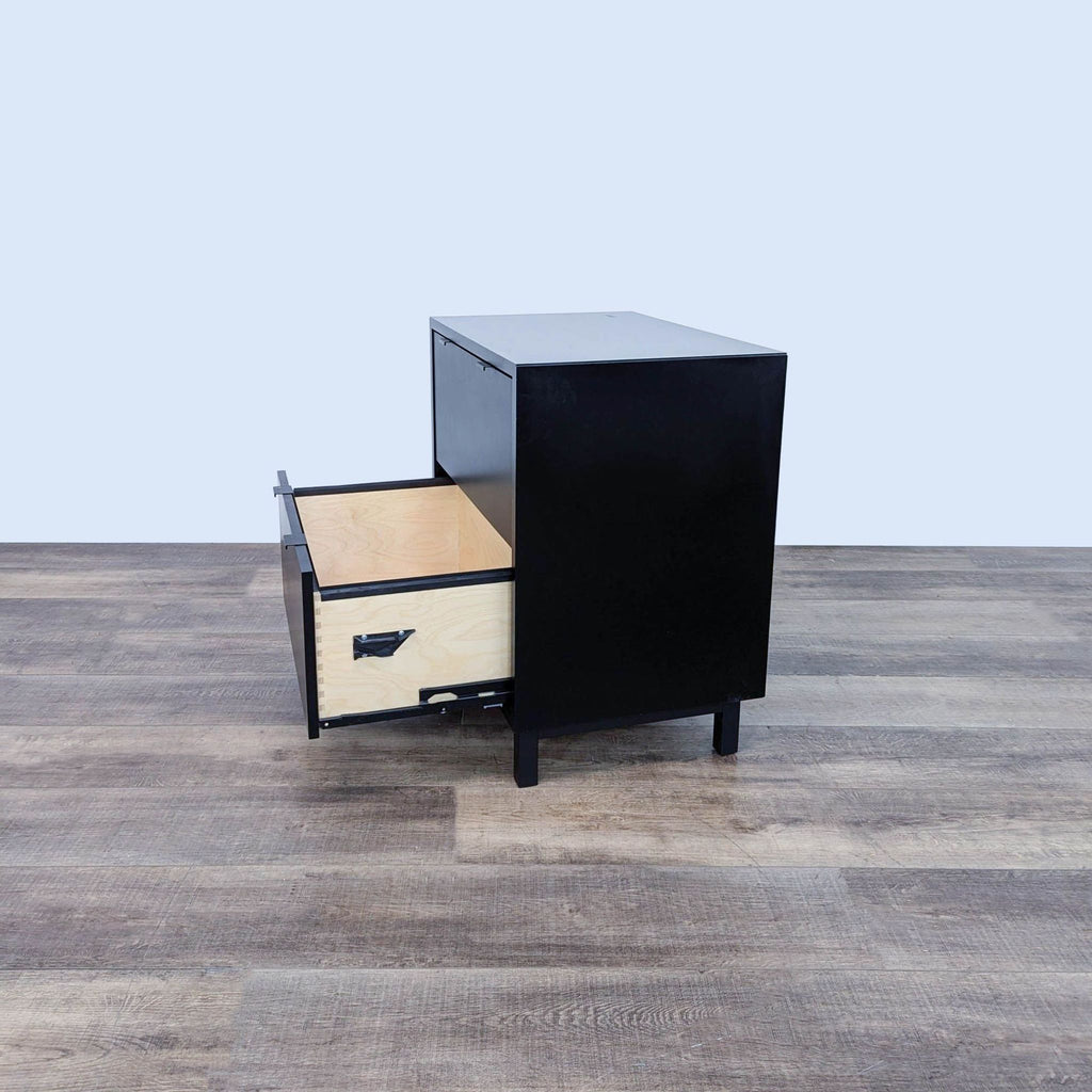 Room & Board Copenhagen Modern Two-Drawer Black Filing Cabinet