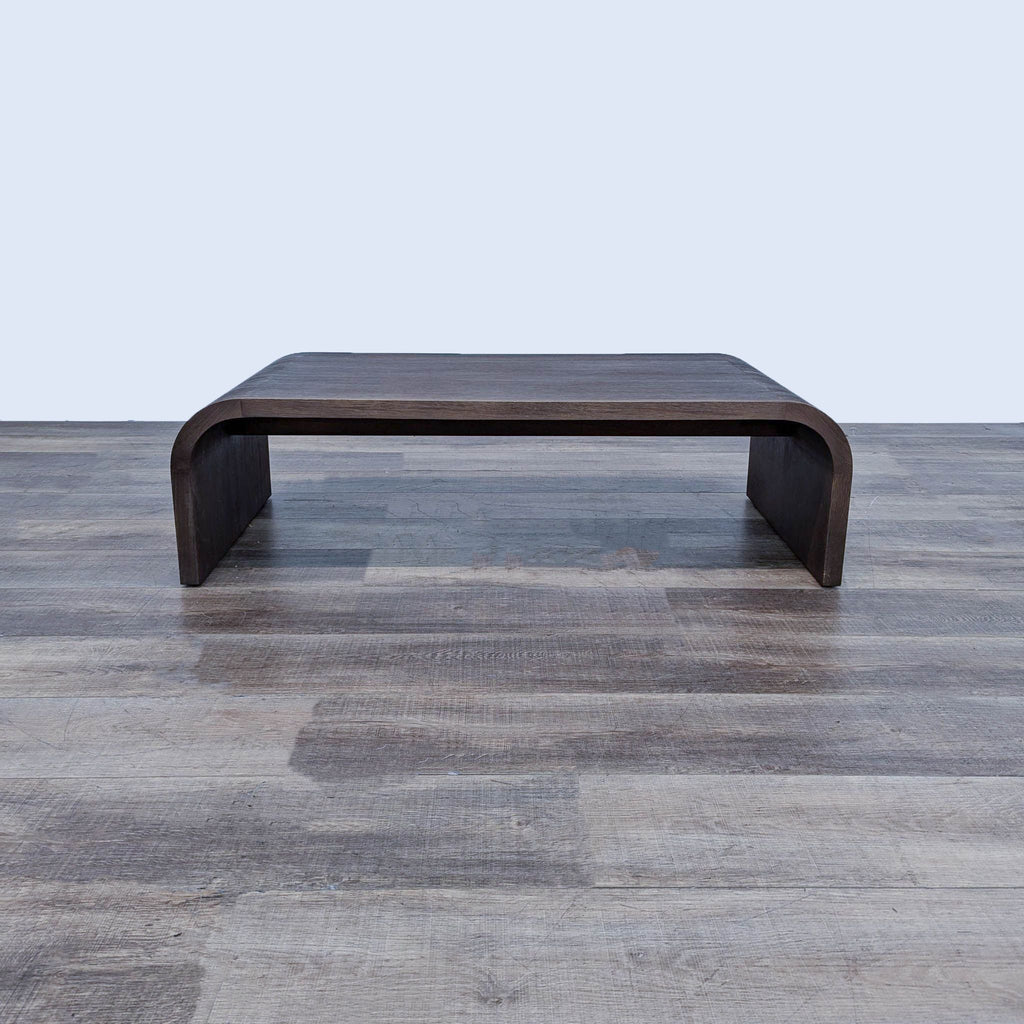 the coffee table is made from solid wood.