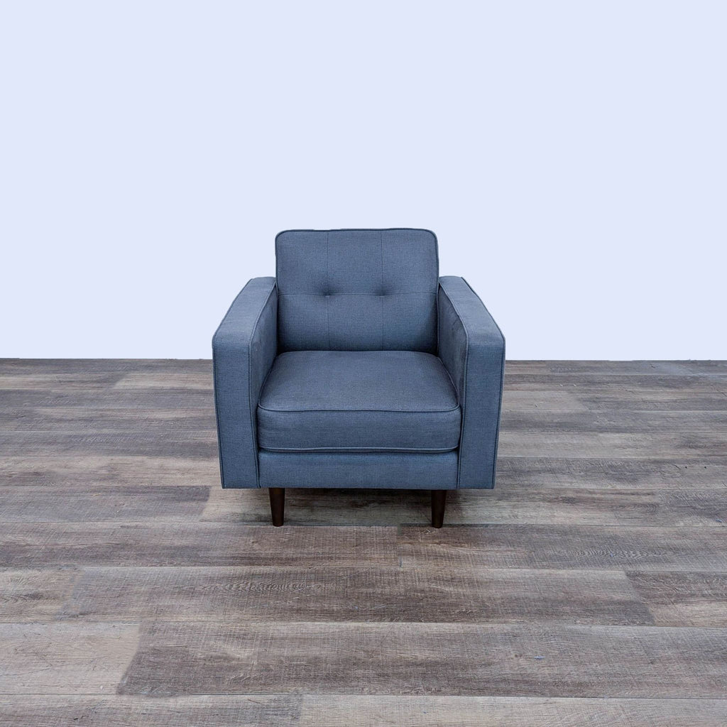 London Dark Grey Fabric Arm Chair By Living Spaces