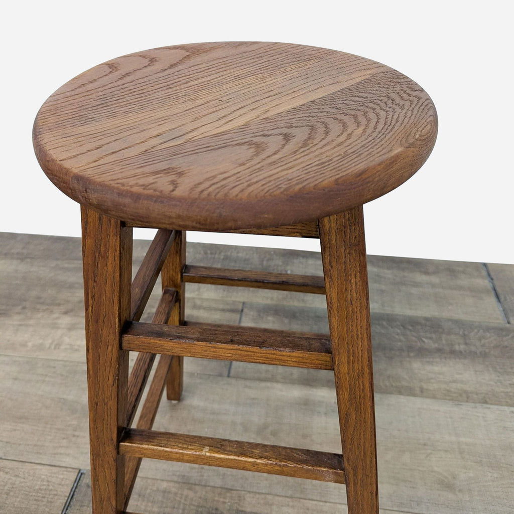 a small stool made from solid oak.