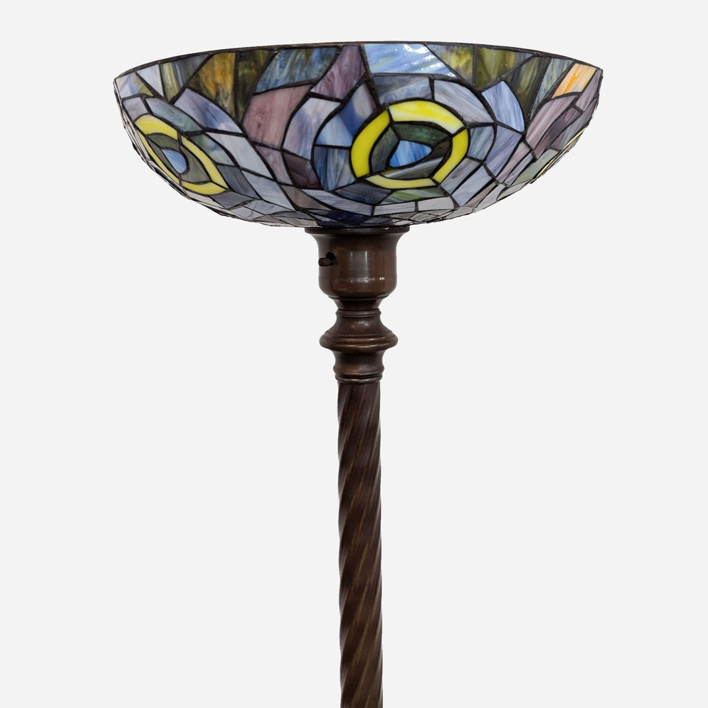 Tiffany Style Torchiere Floor Lamp