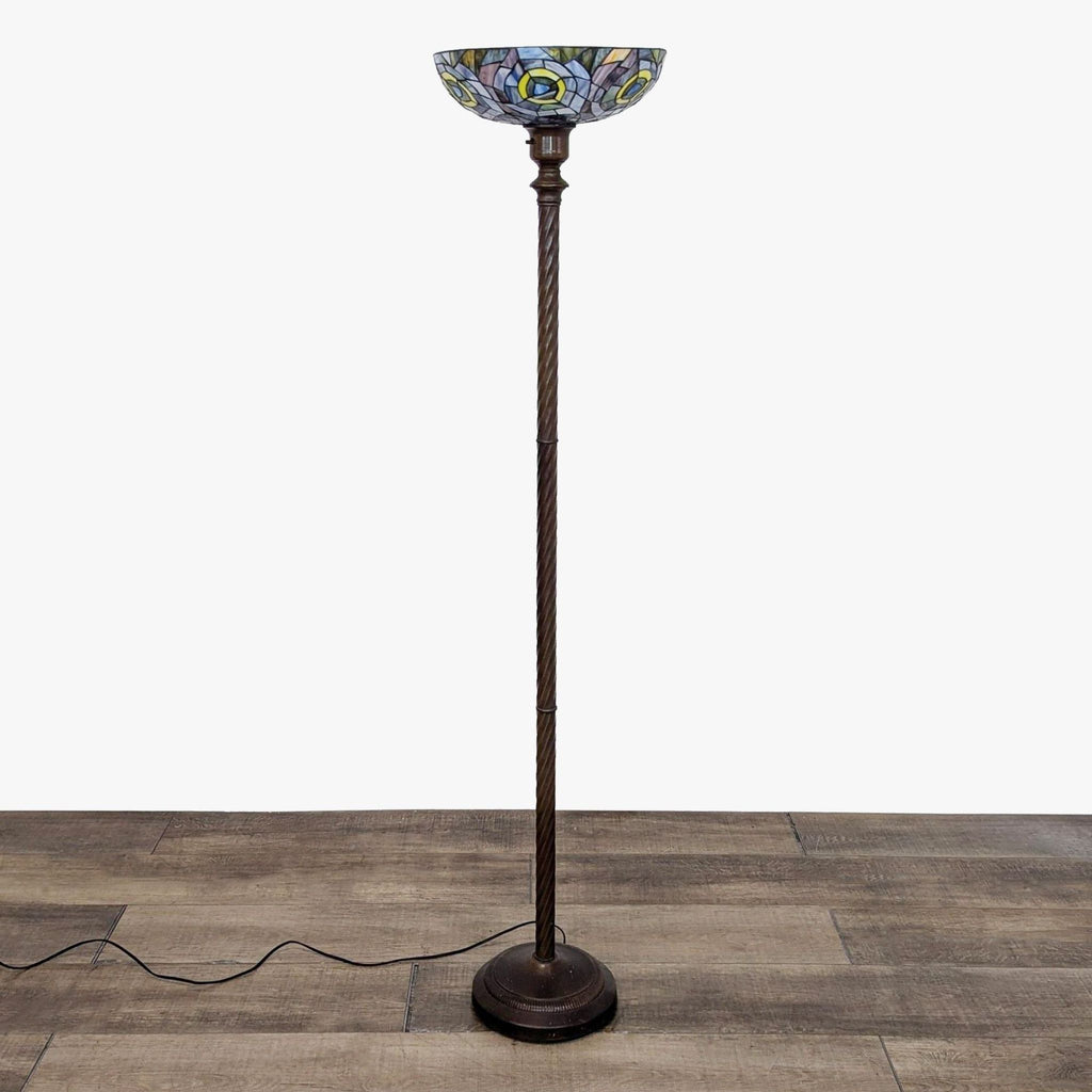 Tiffany Style Torchiere Floor Lamp