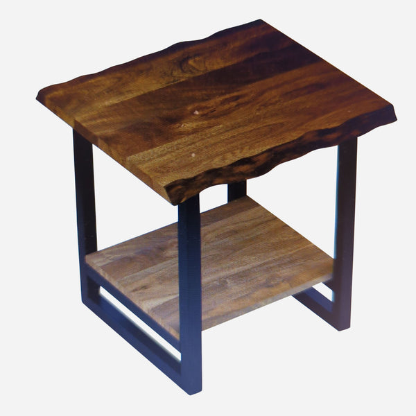 a small table with a shelf