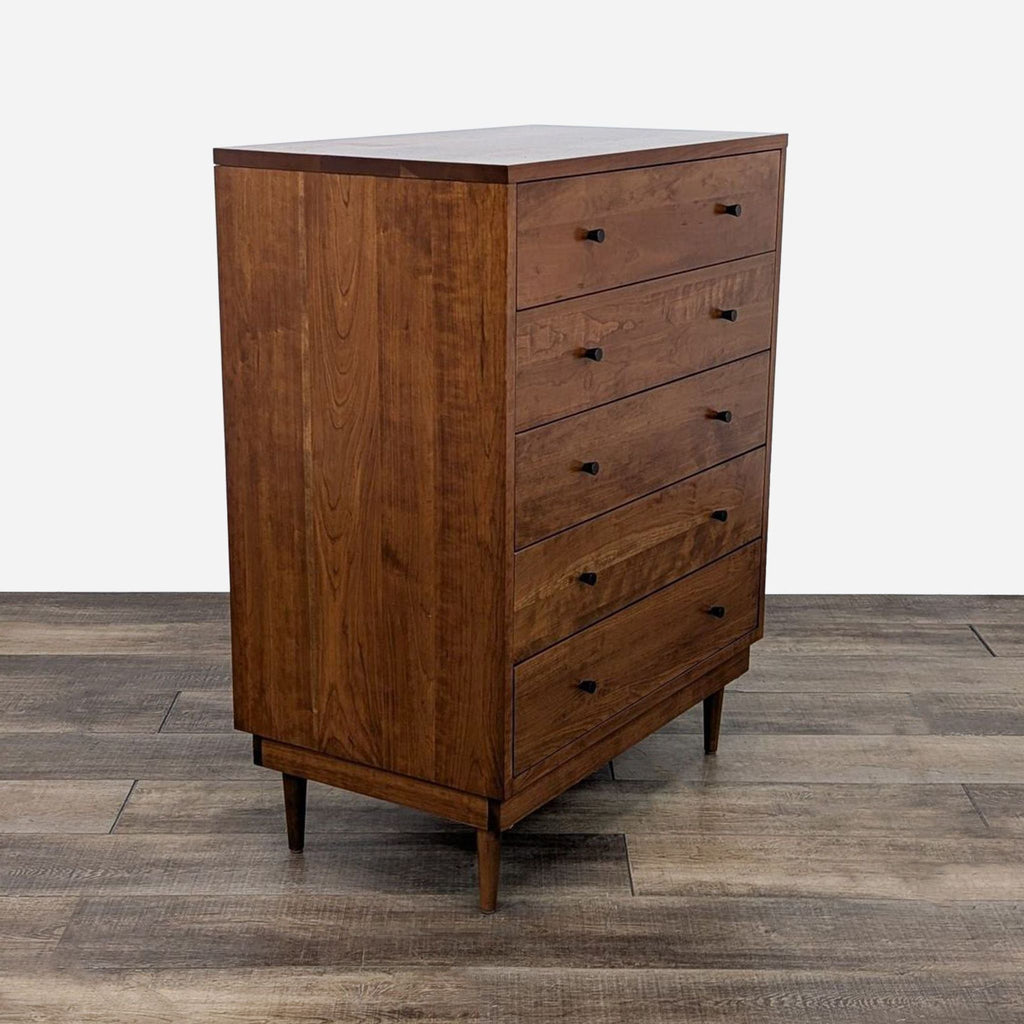 a mid century modern chest of drawers