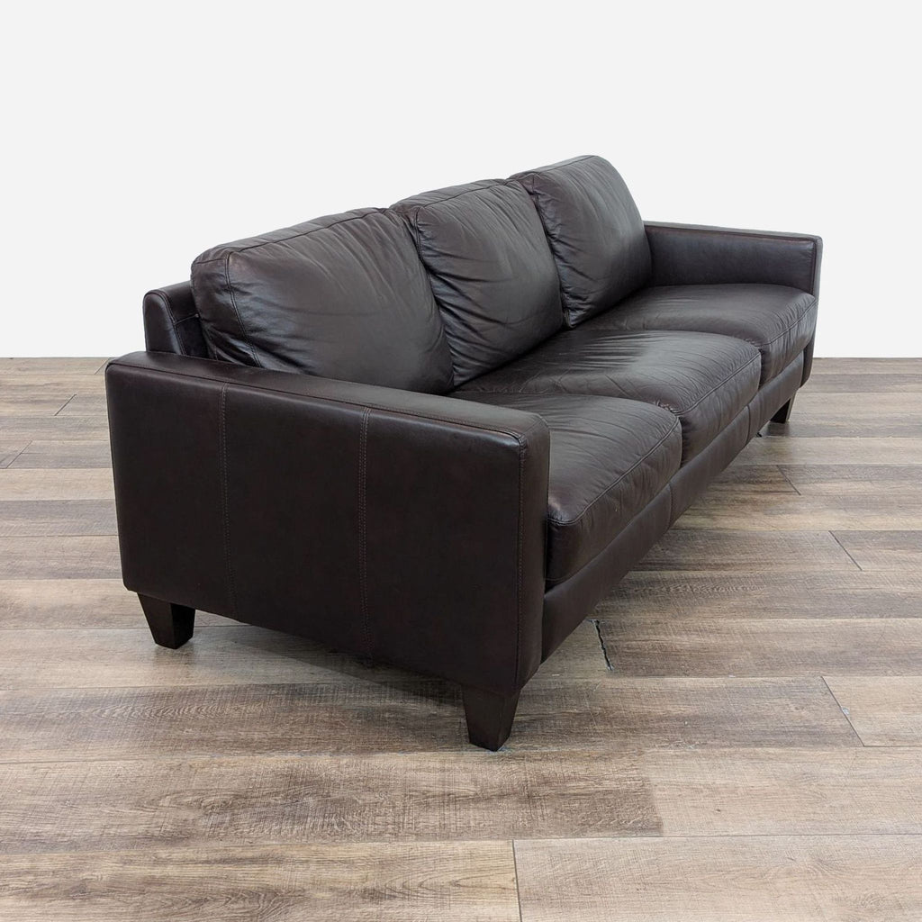 3-Seat Dark Brown Leather Sofa by Violino Ltd.