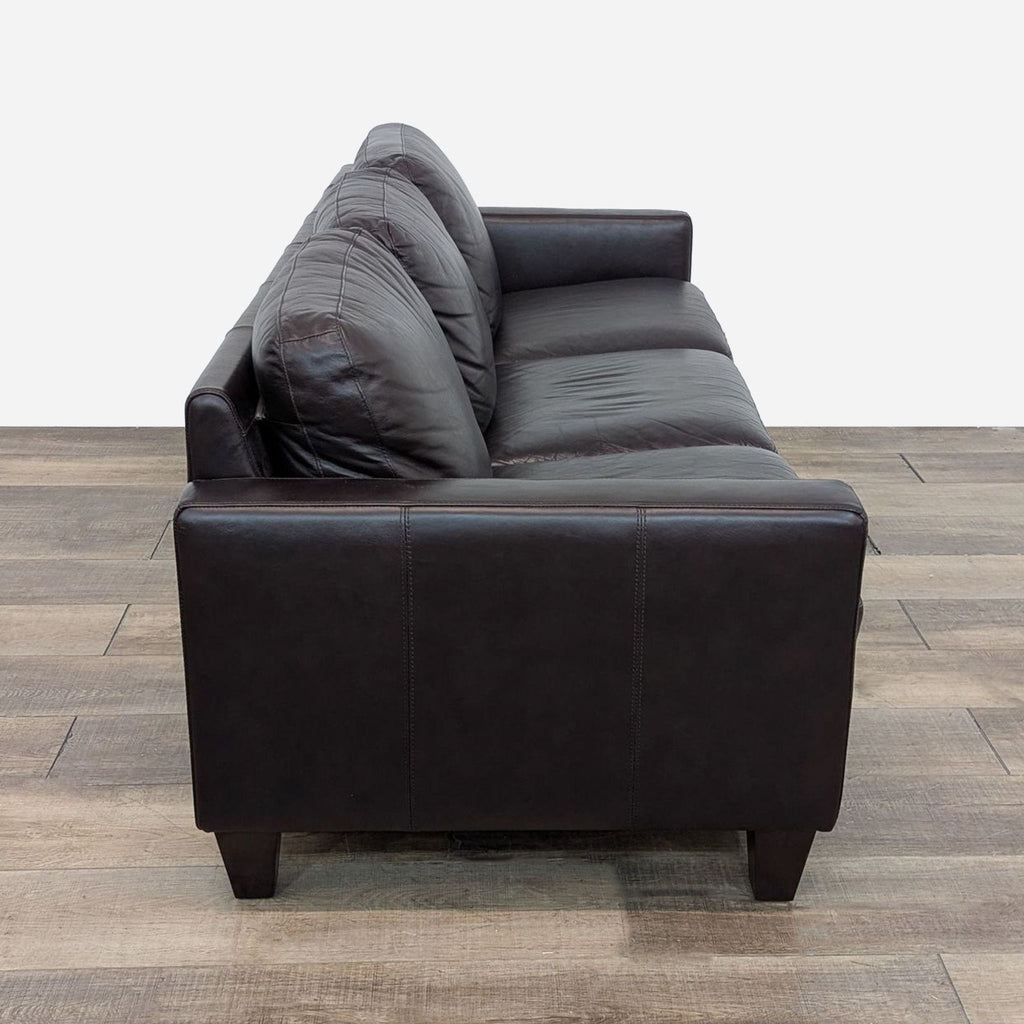 3-Seat Dark Brown Leather Sofa by Violino Ltd.