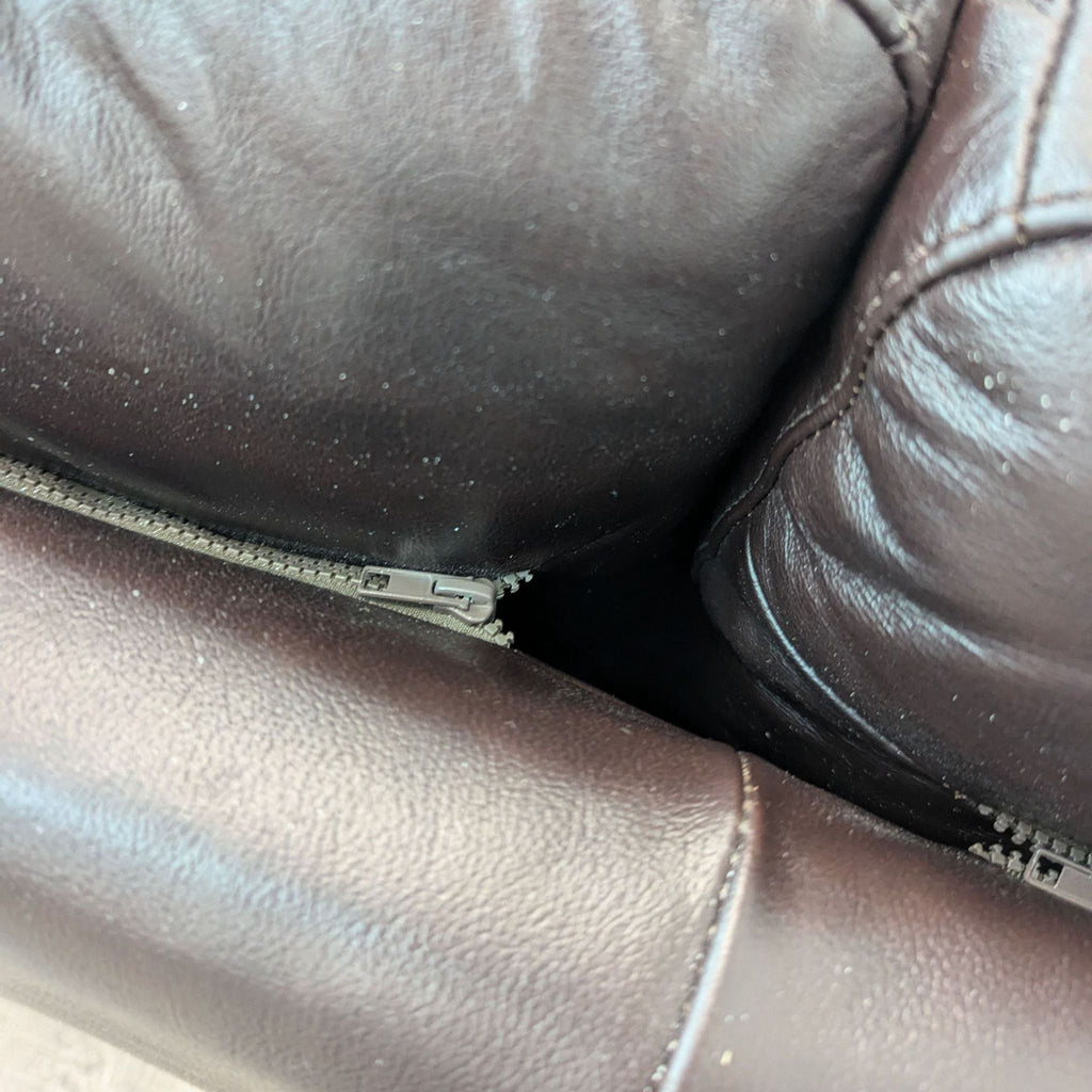 3-Seat Dark Brown Leather Sofa by Violino Ltd.