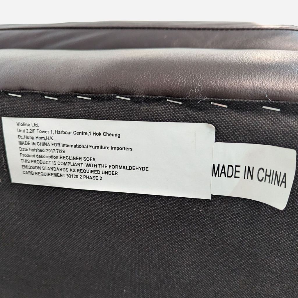 3-Seat Dark Brown Leather Sofa by Violino Ltd.