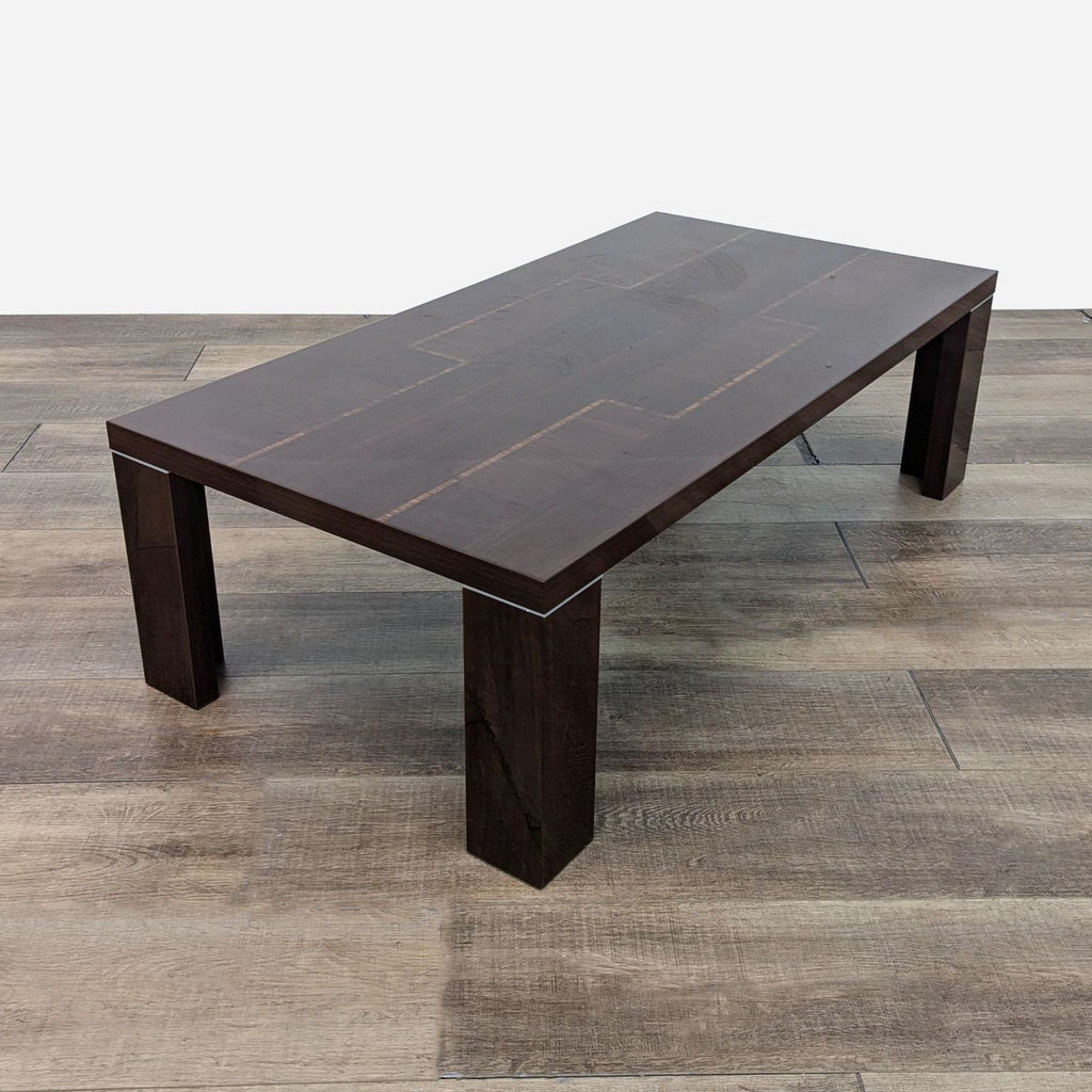 the coffee table is made from solid wood.