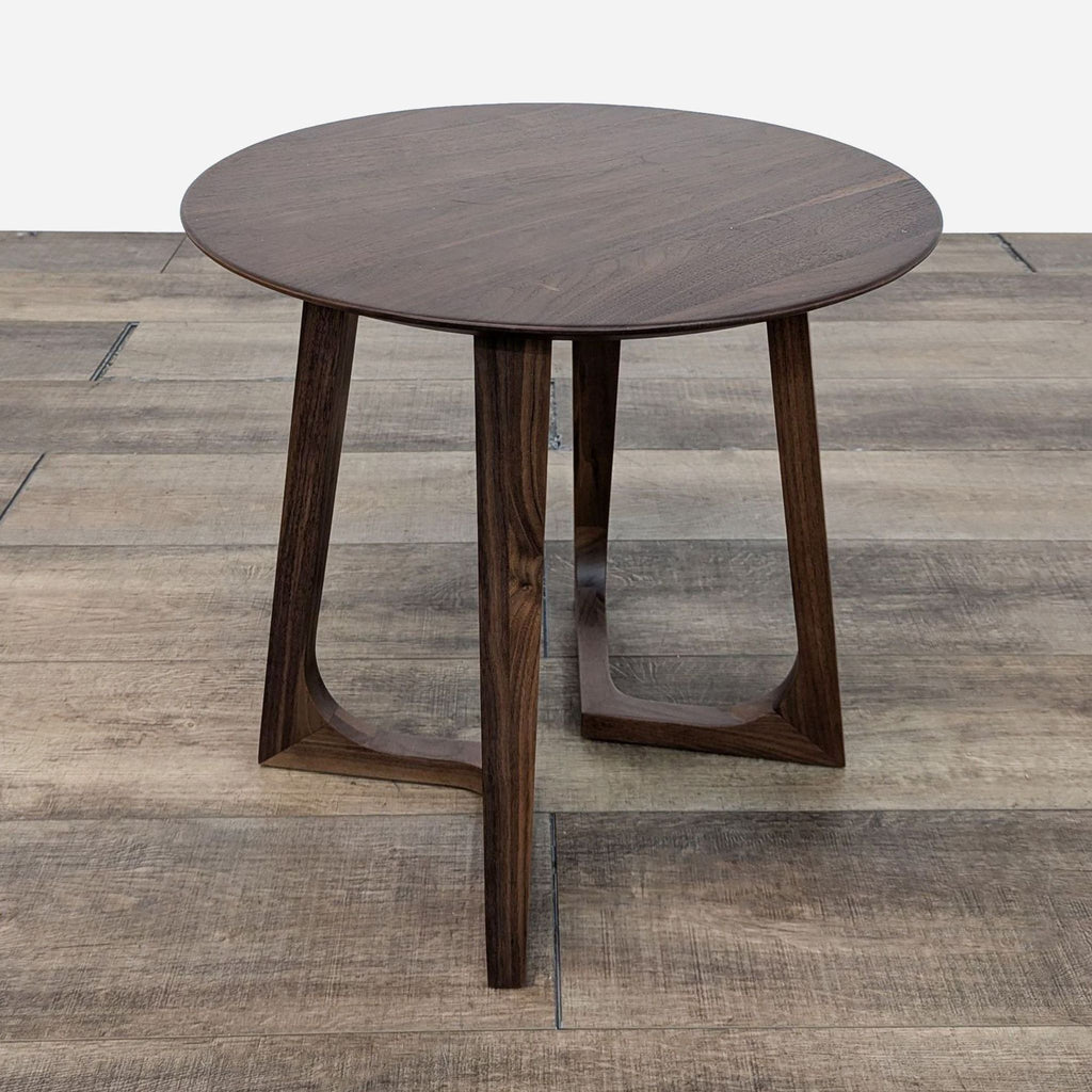 Wood Flared Leg End Table