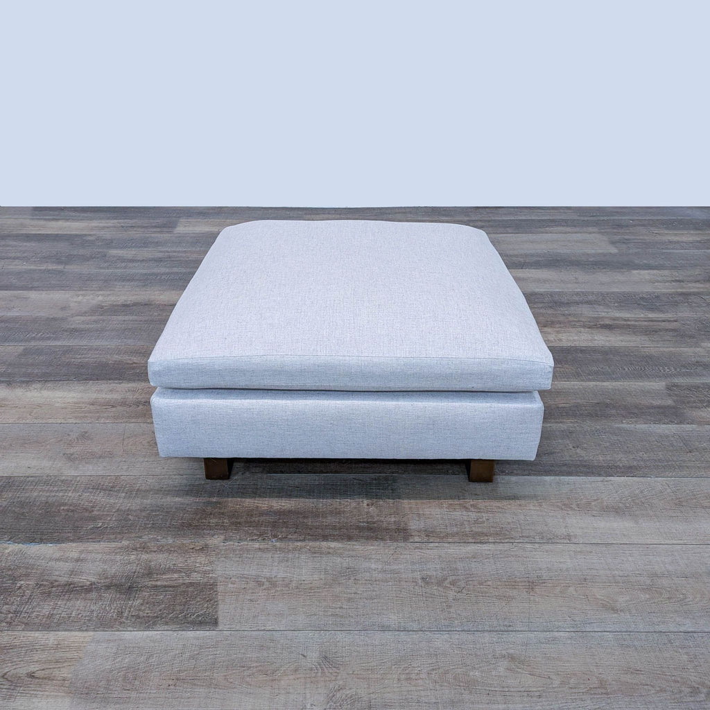 West Elm Harmony Light Gray Modern Ottoman