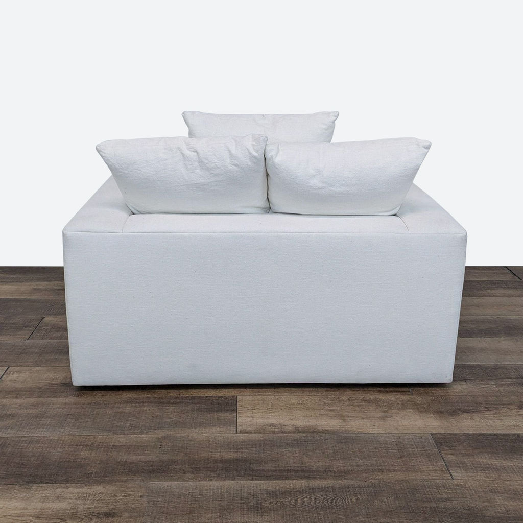 Plush White Lounge Chair with Cushions