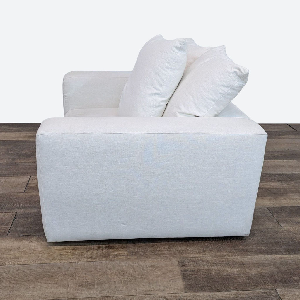 Plush White Lounge Chair with Cushions