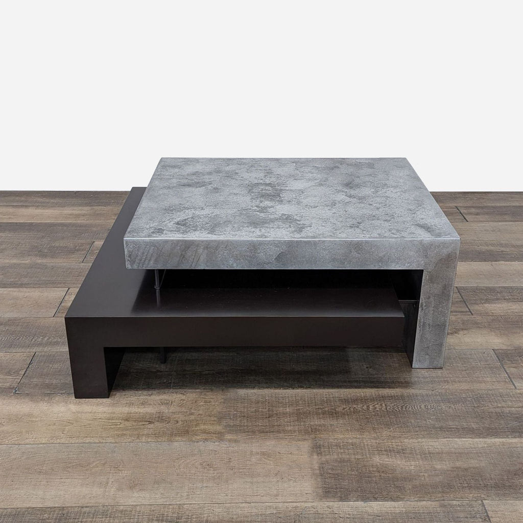 Two Tier Contrasting Metal Coffee Table