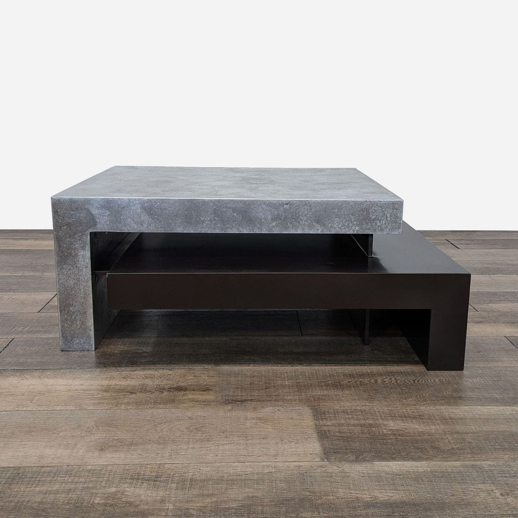 Two Tier Contrasting Metal Coffee Table