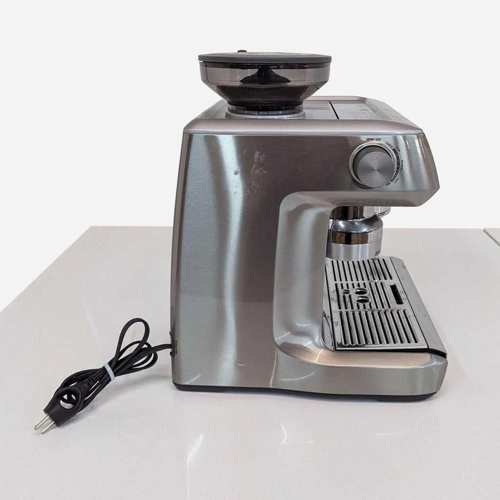 Breville Coffee Maker with Integrated Grinder and Steam Wand