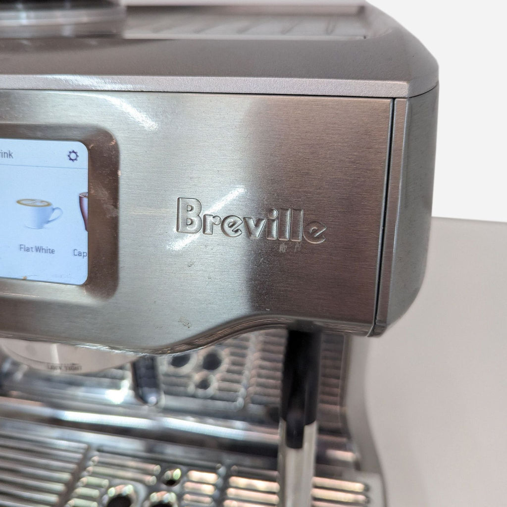 Breville Coffee Maker with Integrated Grinder and Steam Wand