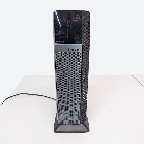 a close up of a speaker on a table.