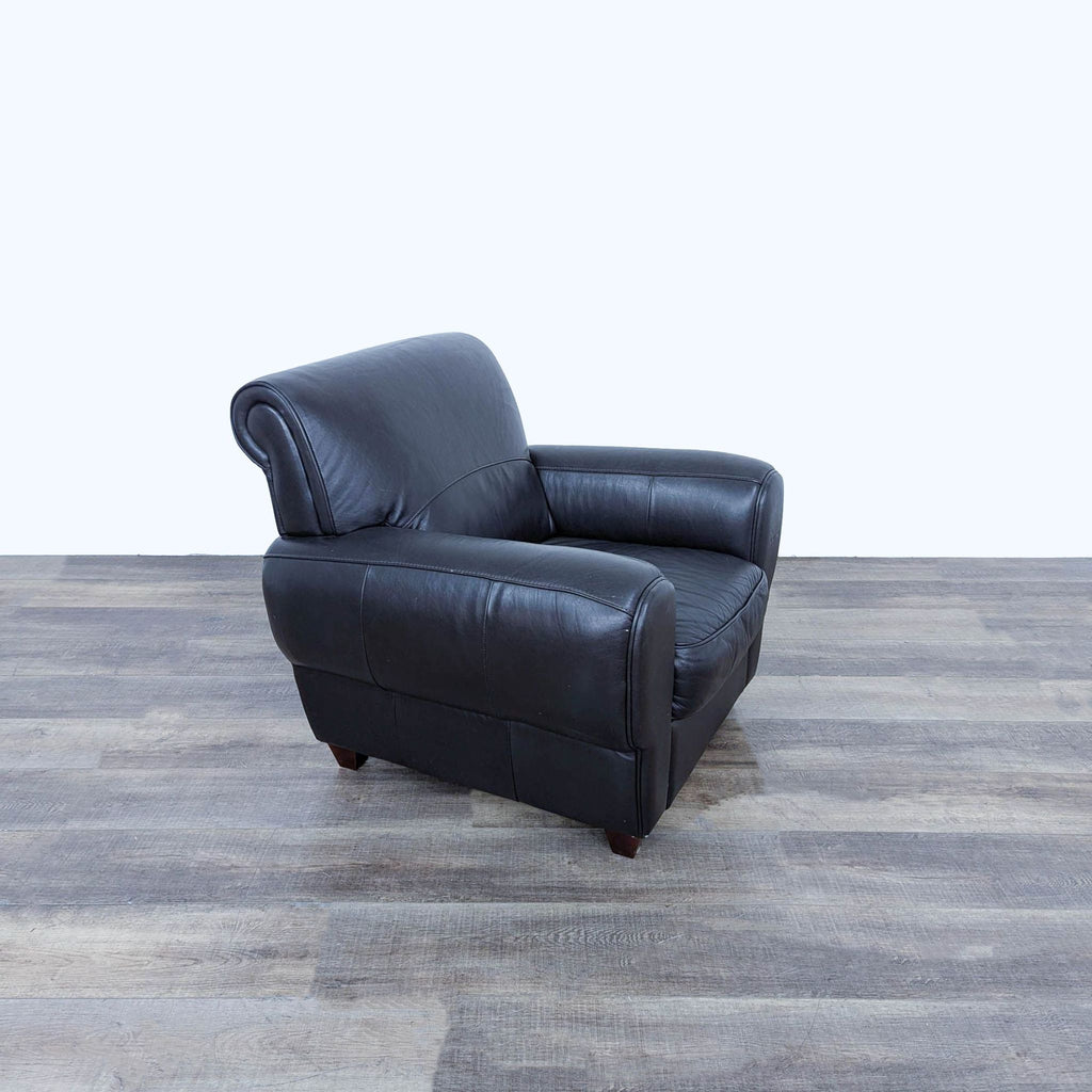 leather chair in a room