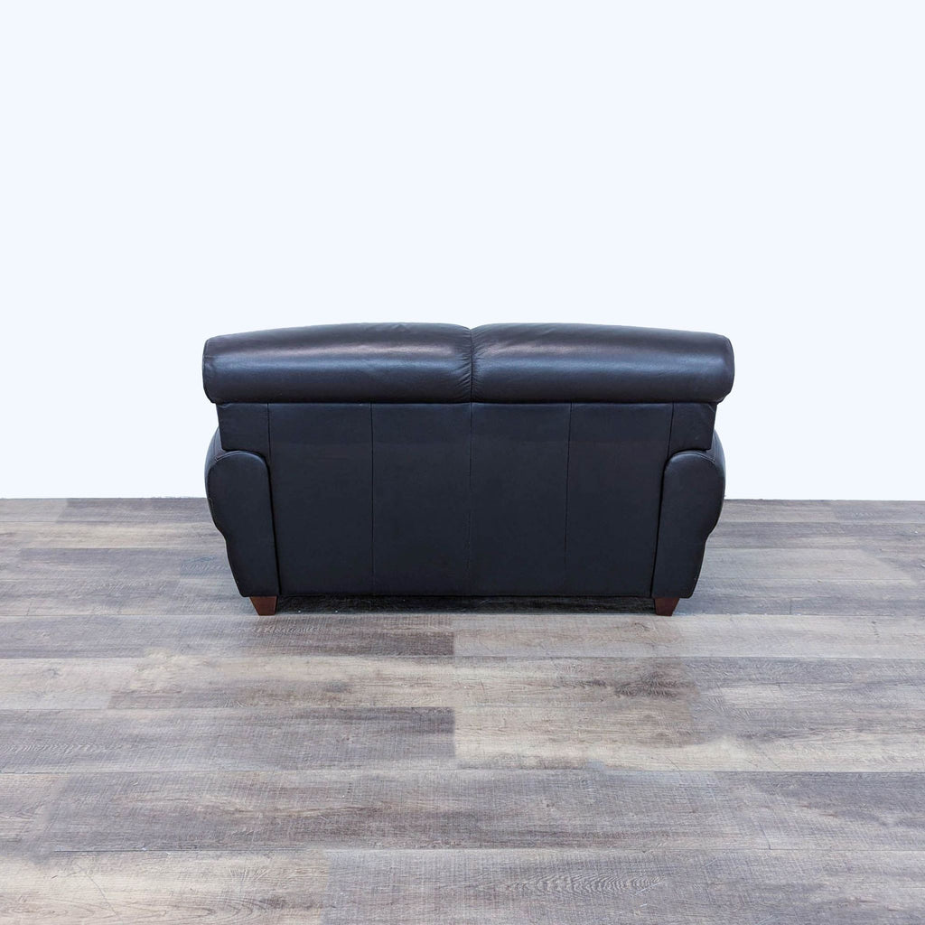 Black Leather Classic Loveseat