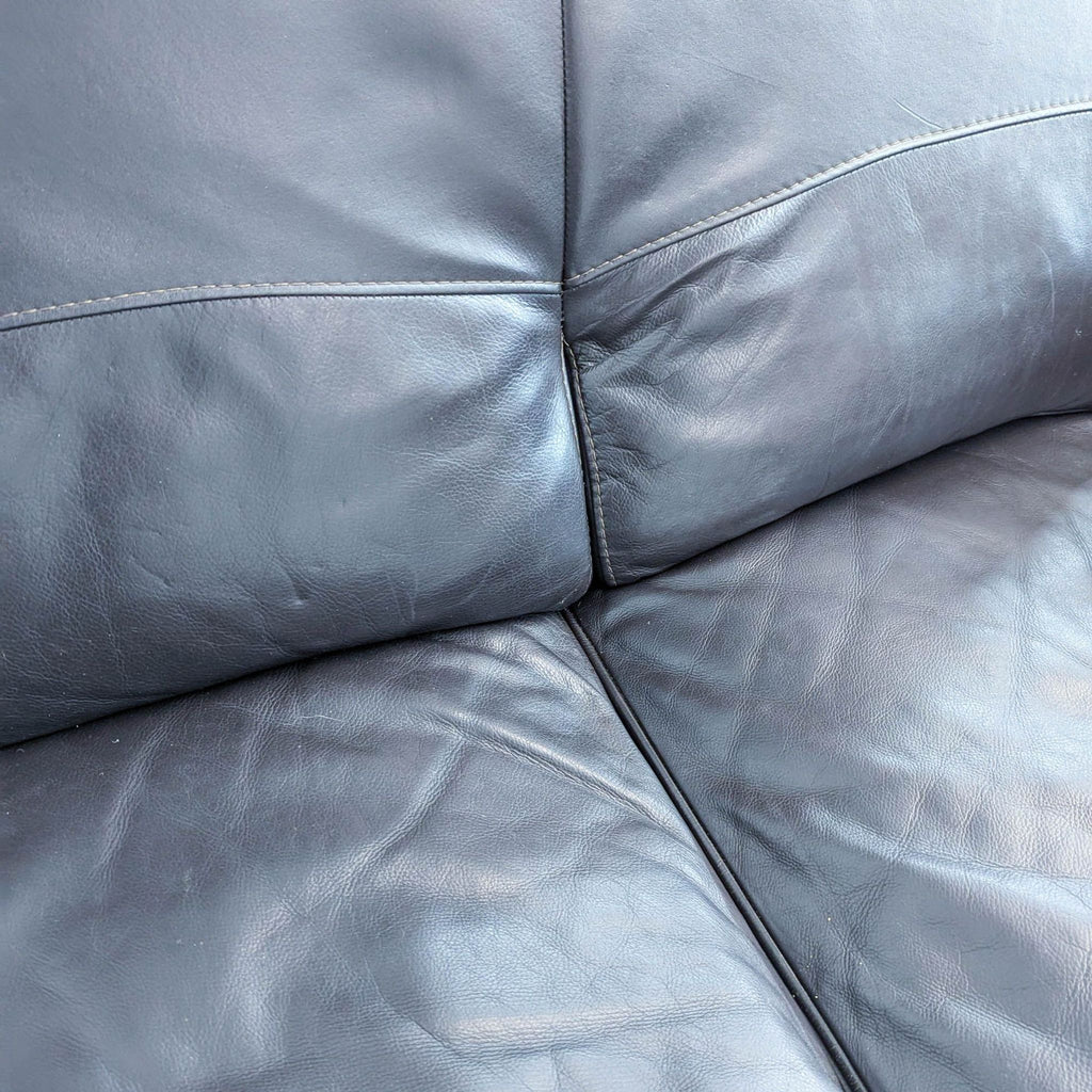 Black Leather Classic Loveseat