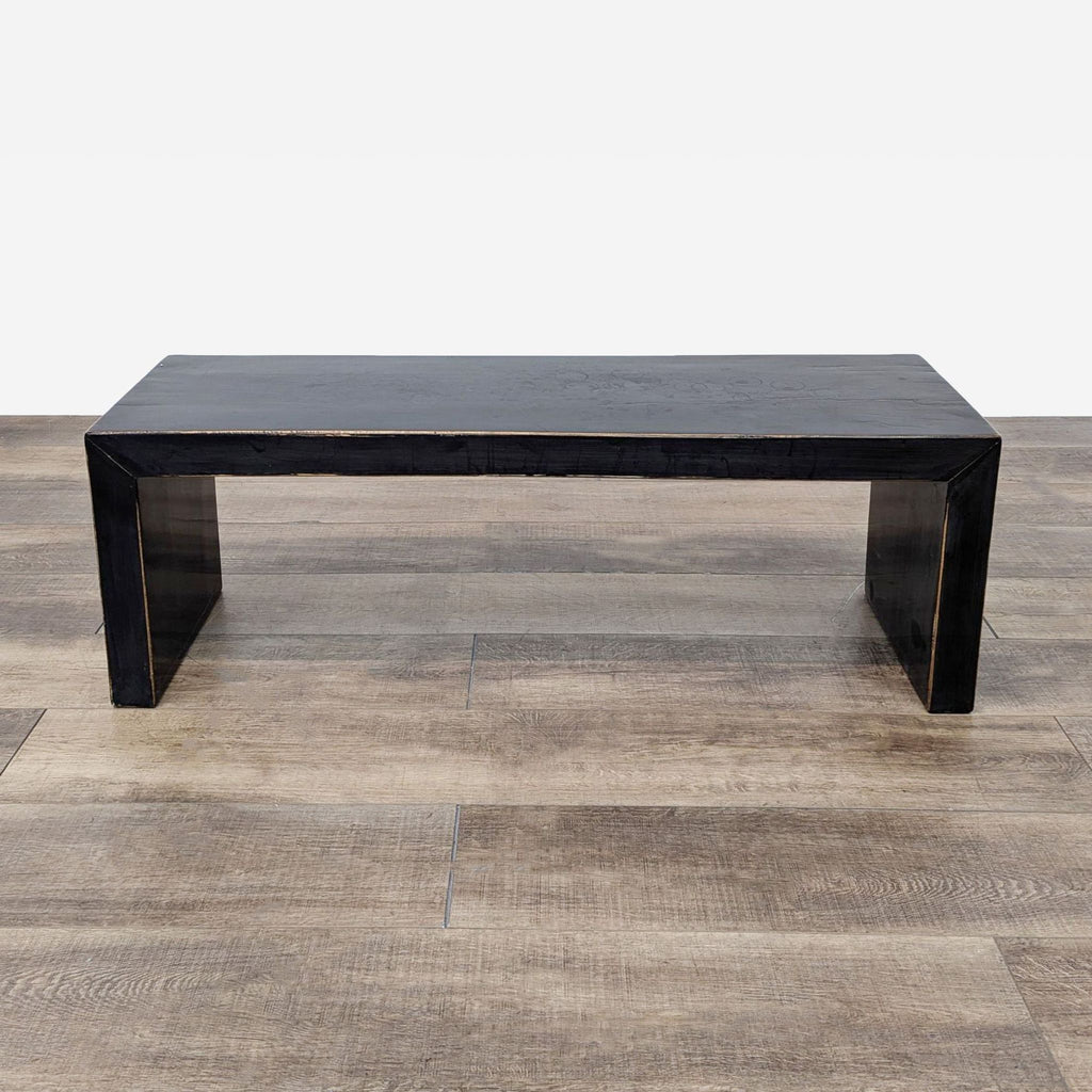 the coffee table is made from solid wood.