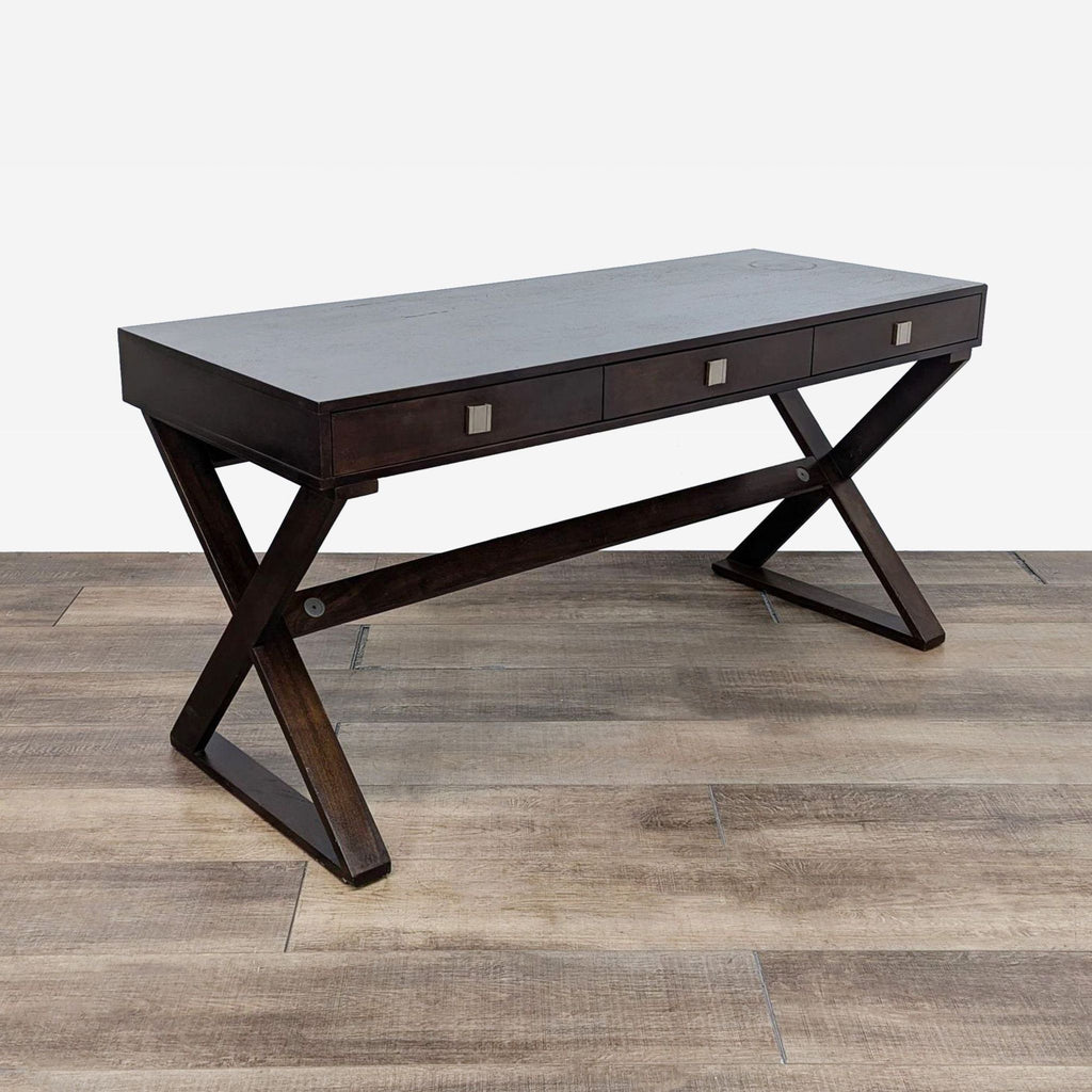 59" Wide Three Drawer X-Base Desk