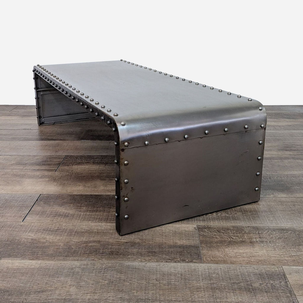 a large industrial style coffee table